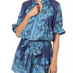Juliet Dunn Blue Floral Dress